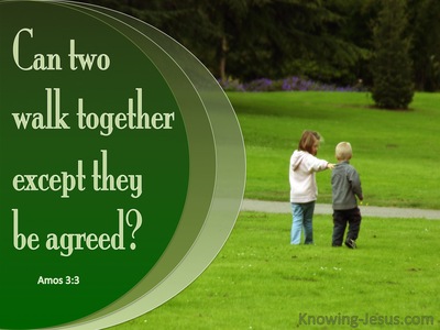 Amos 3:3 Can Two Walk Together (green)